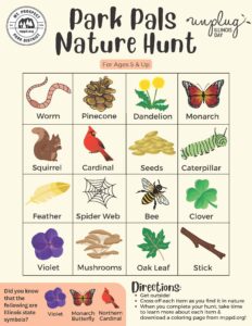 Park Pals Nature Hunt - Summer 2023