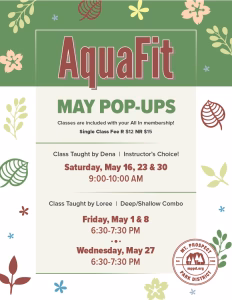 AquaFit May Pop-Ups