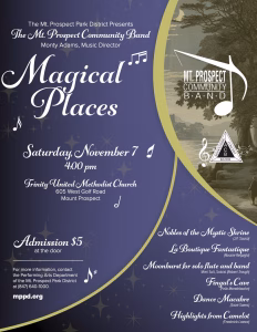 Magical Places - Fall Mt. Prospect Community Band Flyer