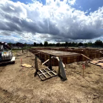 Digging bath house foundation picture