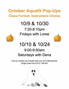 October AquaFit Pop-Ups
